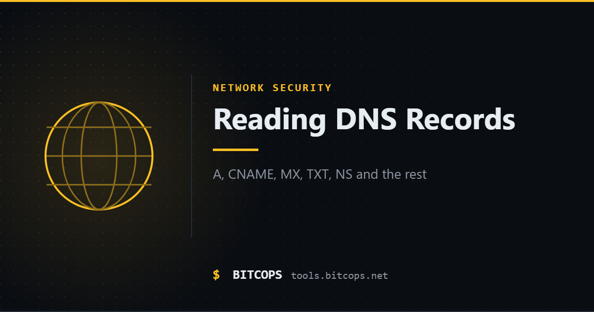 Reading DNS Records: A, CNAME, MX, TXT and the Rest
