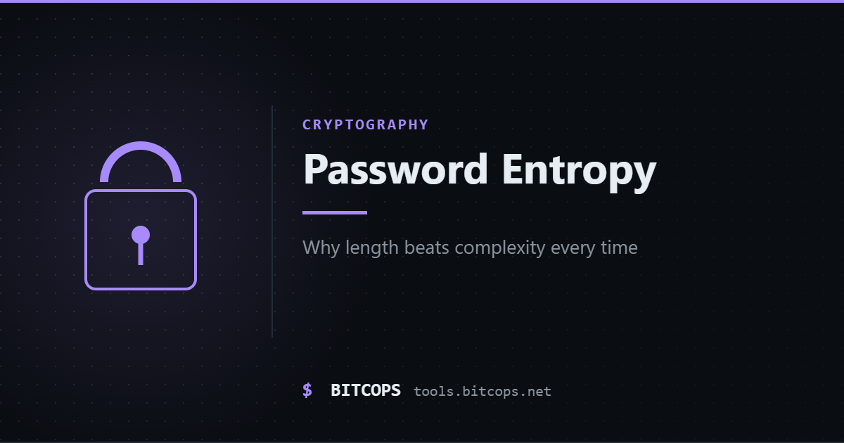 Password Entropy: Why Length Beats Complexity Every Time