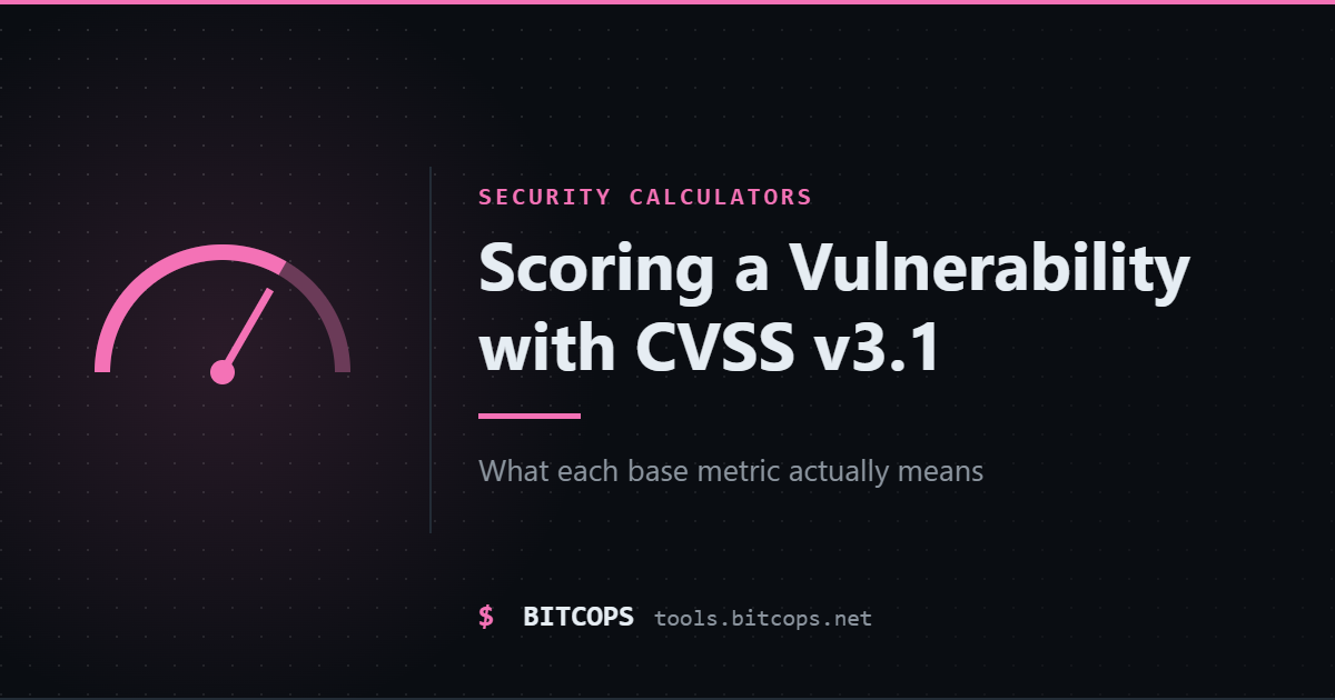 How to Score a Vulnerability with CVSS v3.1